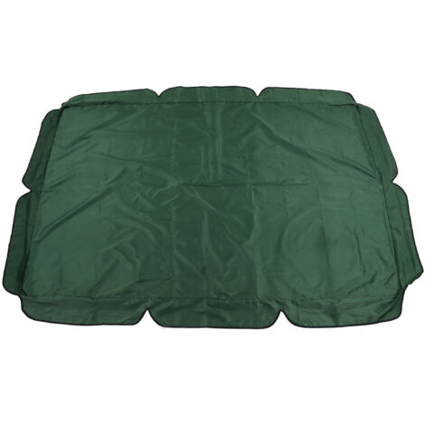 Auvent de balanoire de remplacement en tissu Oxford enduit d'argent, couverture imperméable pour auvent de chaise pivotante pour jardin extérieur balcon vert foncé (1/5)