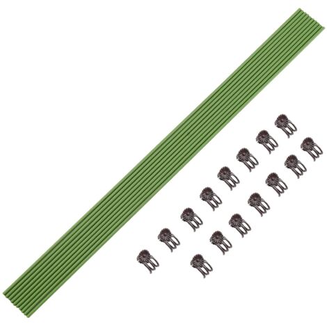 10pcs Fil de Support de Plante, Support de Cage de Plante en Plastique Pliable pour Jardin Fleurs Herbes Légumes (Green) (1/3)