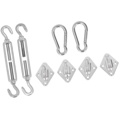 Kit de Quincaillerie pour Voile D'ombrage, Kit de Fixation pour Auvent Pare-Soleil, Ensemble de Boucles D'installation pour Auvent Rectangulaire et carré 5 Mm (1/5)