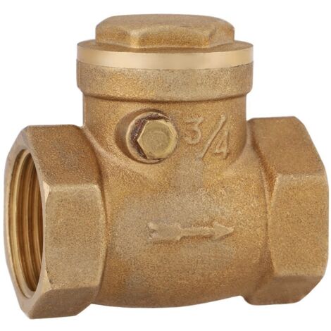 Clapet Anti-Retour, Clapet Anti-Retour à Battant DN20 232PSI 3/4 Femelle Clapet Anti-Retour d'Eau en Laiton Clapet à Filetage Unidirectionnel Non-Retour pour Éviter le Reflux d'Eau (1/5)