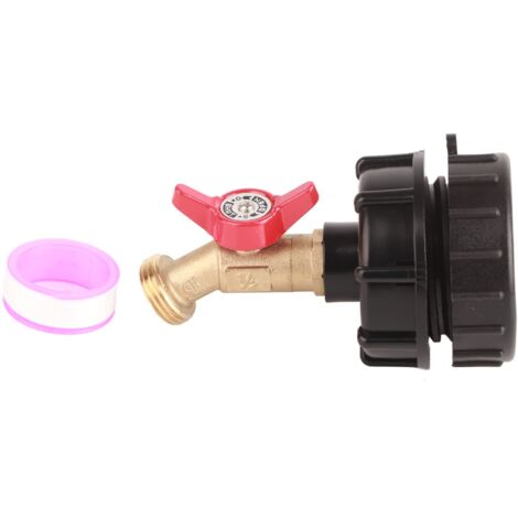 Adaptateur de Réservoir D'eau Fourre-tout IBC, Outil de Valve de Robinet avec Valve à Bille pour Connecteur de Tuyau D'arrosage (2) (1/5)