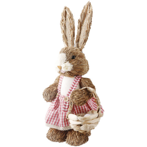 Lapins Rustiques de Pâques, Décor de Pâques Lapin Lapin Décor de Printemps pour Comptoir de Bureau à la Maison de Pâques (A) (1/5)