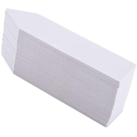 Pack de 100 Panneaux de Plantes, Bouchons de Plantes 10x2CM, Bouchons de Jardin en Plastique, étiquetage D'étiquettes de Plantes, Panneaux à Base de Plantes, étiquetage de Panneaux de(Blanc) (1/5)