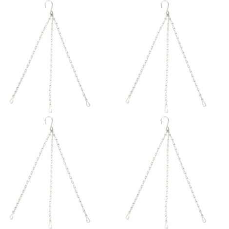 4 pièces chane suspendue avec crochets en acier inoxydable 304 pot de fleur de jardin remplacement de cintres pour plantes