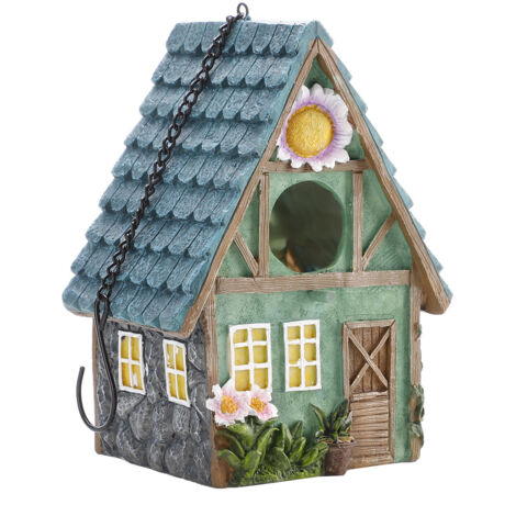 Maison d'oiseau, nid d'oiseau, décoration en résine, Statue de maison d'oiseau, décoration de jardin (1/5)