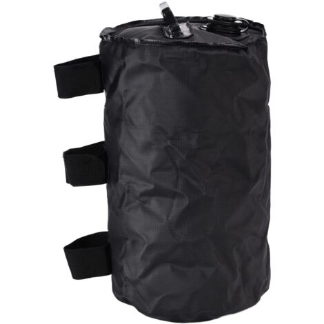 Sac de Poid pour Pieds de Tonnelle, 1 pièce Sac de Poids d'eau pour Tente Sac de Lestage pour Tente Chapiteau Auvent Parasol Poid pour Les Jambes Sac de Poid Pliable Noir