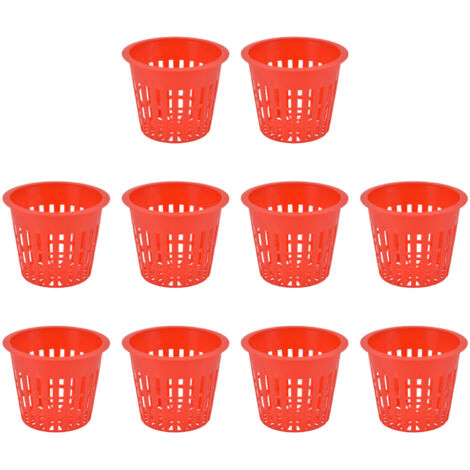 10 pièces panier de plantation panier de culture de plantes en plastique hydroponique plantation maille tasse pour jardin (1/5)