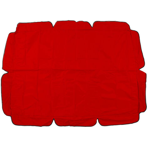 Auvent de balanoire extérieur imperméable de remplacement 420D enduit d'argent Oxford tissu balanoire auvent pour extérieur jardin Patio rouge (1/5)