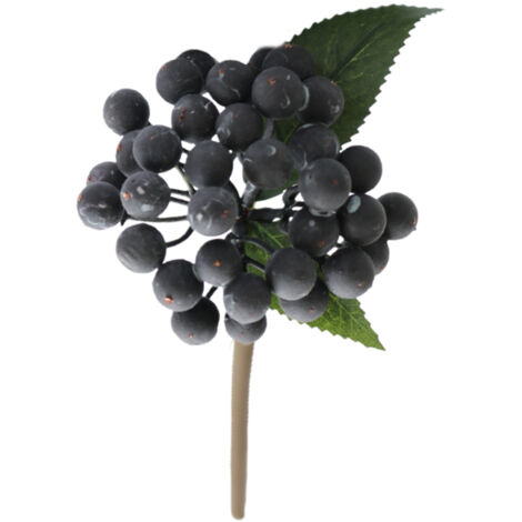 Faux Holly Berry Branch, Simulation de Baies de Noël Fleurs Petit Bouquet de Fruits Branche Ornements de Salon (V) (1/5)