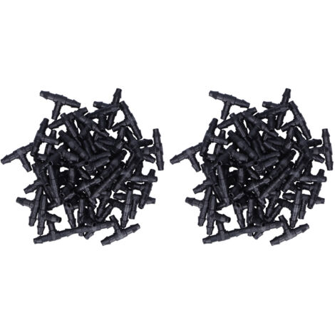Connecteur en t pour tuyau d'irrigation de jardin, 100 pièces, 4/7 pièces, raccords pour Micro arrosage par aspersion (1/5)