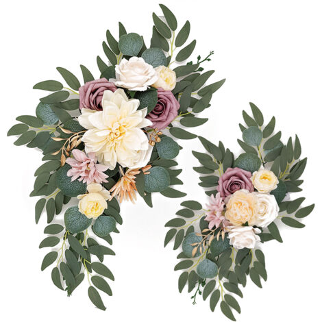 Fleur de Fascia de Fleur D'arche de Fleur de Simulation, Arches de Mariage pour la Fête de Cérémonie et la Décoration de Mariage de Toile de Fond de Réception (X) (1/5)