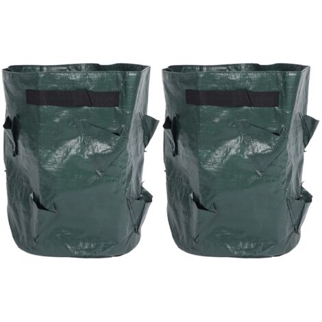 Sacs de culture de fraises, 2 pièces, 10 gallons, conteneur avec 8 poches pour intérieur et extérieur (1/5)