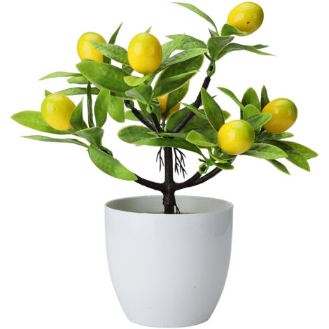 Pot de Plantes de Simulation, Mini Décoration de Faux bonsaï pour la Maison, la Salle de Bain, Le Bureau, la Ferme, L'étagère de Bureau (2) (1/5)