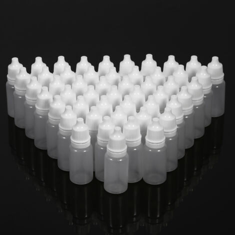 50PCS 10ml Volume Bouteilles plastiques compressibles vides Eye Liquid Container Dropper (1/5)