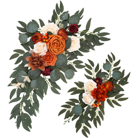 Fleur de Fascia de Fleur D'arche de Fleur de Simulation, Arches de Mariage pour la Fête de Cérémonie et la Décoration de Mariage de Toile de Fond de Réception (C)