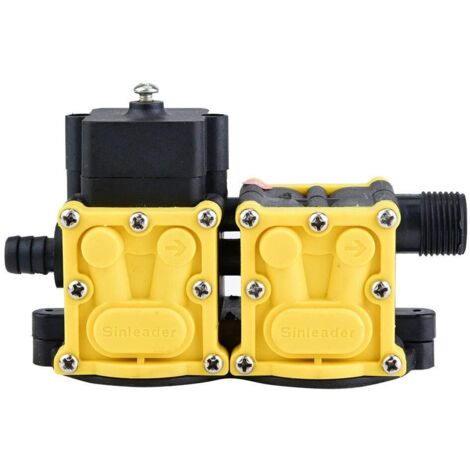 Tête de Pompe, Accessoires de tête de Pompe à Membrane 12V Accessoires de Moteur de pulvérisateur électrique à Double Noyau pour Tondeuse à Gazon 0 (1/5)