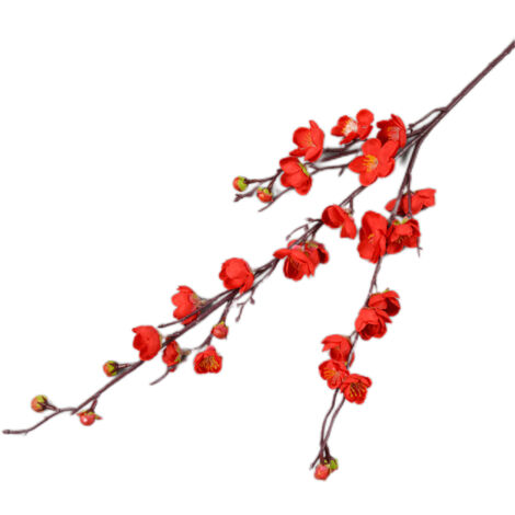 Fleurs de Prunier Artificielles, Plante Authentique et Réaliste pour la Maison, L'hôtel, Le Bureau, la Fête de Mariage, Décoration de Jardin (221129WD02-8) (1/5)