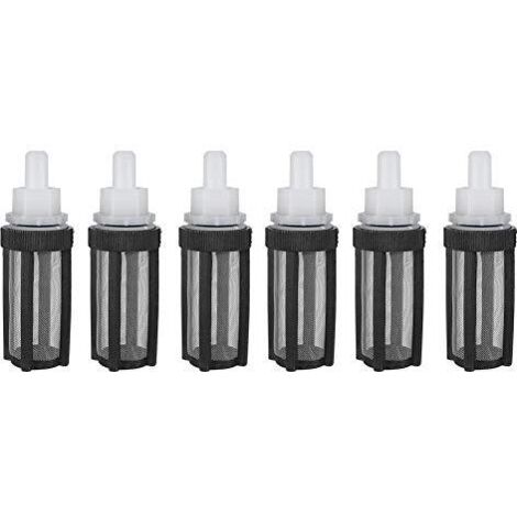 Lot de 6 micro filtres pour pompe à eau - Cadre d'irrigation - 8 mm - En acier inoxydable - Accessoires pour tuyau d'arrosage (1/5)