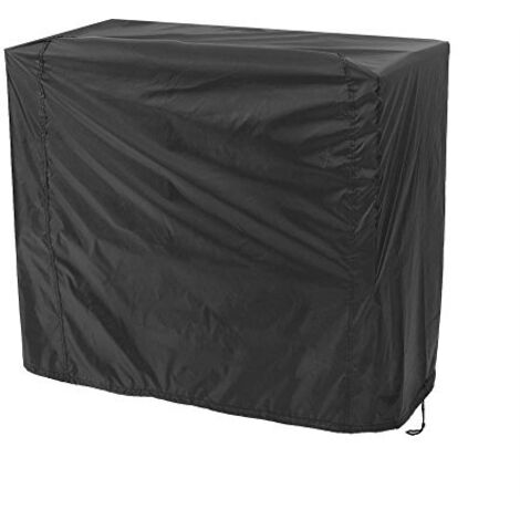 Housse Barbecue Noir, Couverture de Gril Anti-UV/Anti-l'eau/Anti-l'humidité Protection UV Poussière Eau Résistant au Vent pour Barbecue Extérieur Jardin Patio Grill (145x61x117cm) (1/5)