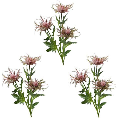 3pcs Fleurs Artificielles en Plastique, Plante Vive pour la Décoration de la Maison du Porche de la Ferme de la Cour du Jardin (210424QJ03-3)