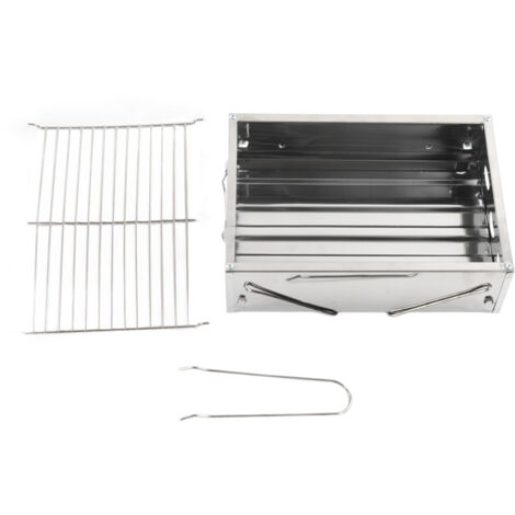 Barbecue d'extérieur pliable et Portable au charbon de bois, en acier inoxydable, pour pique-nique, Camping, cuisine (1/5)