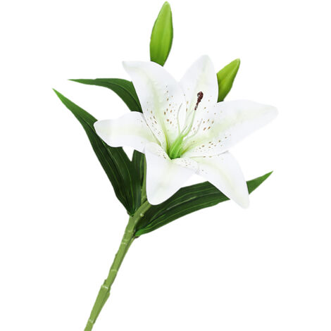 3D Lys Simulation Fleur 38cm Arrangement De Fleurs Maison Artisanat Décoration De Noce Bouquet Bureau Bouquet De Fleurs Artificielles Faux Fleurs (4) (1/5)