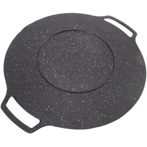 Poêle à Grill Coréen En Acier Inoxydable - 12 Alvéoles Rondes, Antiadhésif - Diamètre 30 Cm - Pour Barbecue Intérieur/Extérieur - 8