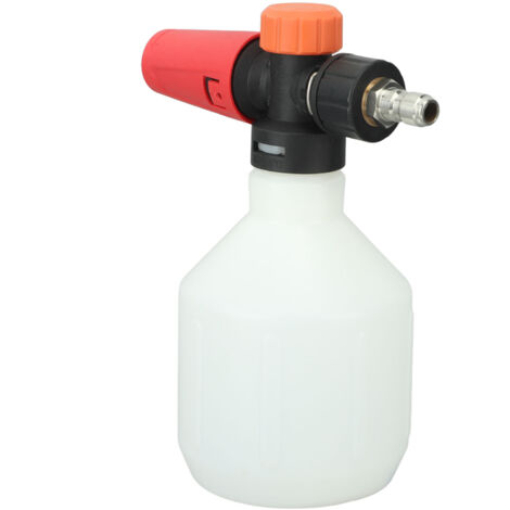 Pulvérisateur de mousse de voiture Blaster de mousse haute pression portable de 500 ml avec connecteur rapide de 1/4 pouce pour le lavage de voiture de jardin rond (1/5)