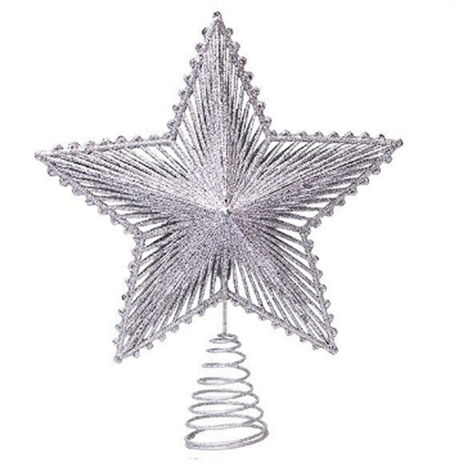 Cimier de Sapin de Noël Étoile Scintillante Sommet de Sapin Décoration d'arbre de Noël Topper Sapin De Noël Décoration d'arbre de Noël étoile à décor (1/5)