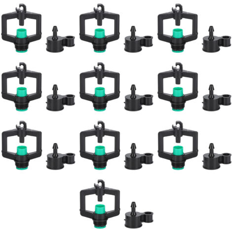 10 pièces goutteurs d'arrosage 4mm buses d'arrosage d'irrigation en plastique stables avec accessoires pour l'agriculture de jardinage (1/5)