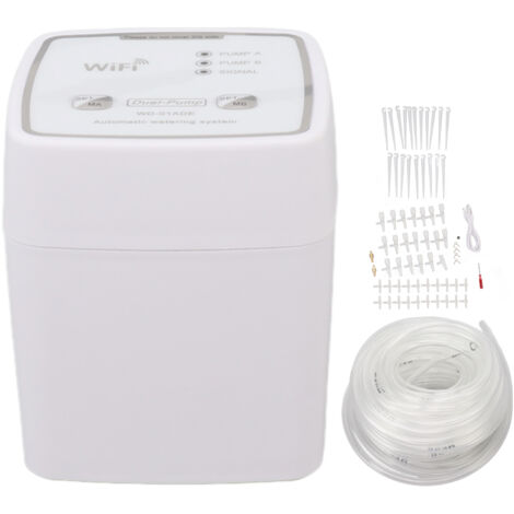 Kit d'irrigation goutte à goutte WiFi Télécommande Système d'arrosage automatique à double pompe pour 20 plantes en pot (1/5)