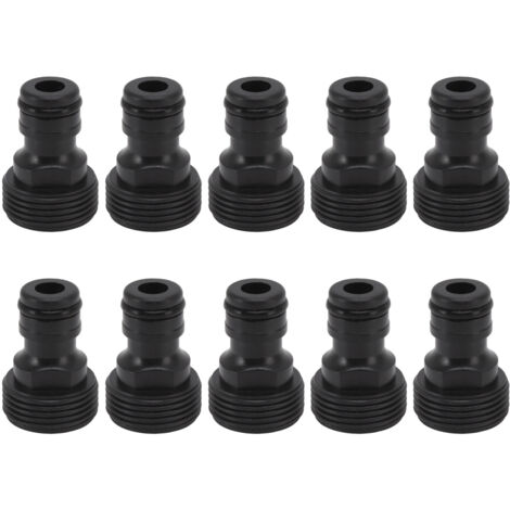Connecteur de robinet G3/4, filetage mle 25mm, connecteur rapide, tuyau de mamelon, connecteur rapide en plastique, 10 pièces