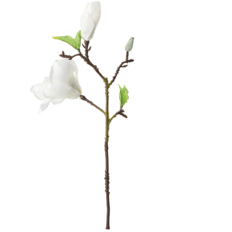 Mousse de Bouquet de Magnolia à Lue Tige avec Arrangement de Feuilles Vertes pour la Maison, Le Bureau, Le Salon, Le Mariage, la Chambre à Coucher, la Décoration de Vase au (1/5)