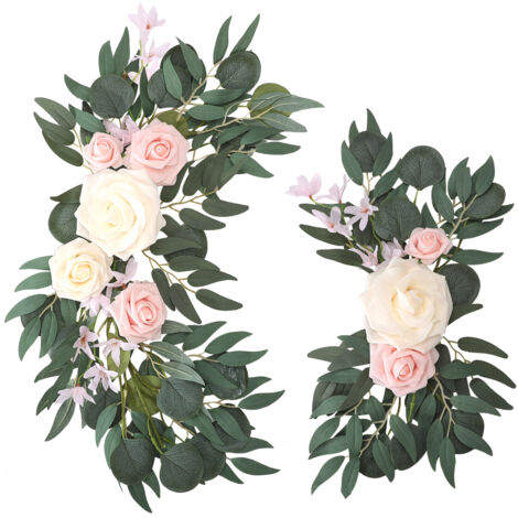 Fleurs d'arc de Mariage, Fausses Roses Combinées Pivoine en Soie pour Les Décorations de Mariage pour la Cérémonie de Réception de Mariage (X) (1/5)