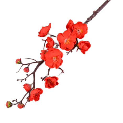 Fleurs de Prunier Artificielles, Plante Authentique et Réaliste pour la Maison, L'hôtel, Le Bureau, la Fête de Mariage, Décoration de Jardin (221129WD02-5) (1/5)