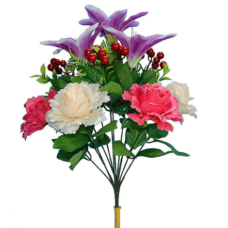 Fleurs Artificielles pour la Décoration Bouquet de Fleurs de Printemps pour L'arrangement Pièce Maîtresse de Mariage Fête Maison (Z)