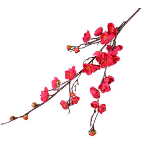 Fleurs de Prunier Artificielles, Plante Authentique et Réaliste pour la Maison, L'hôtel, Le Bureau, la Fête de Mariage, Décoration de Jardin (221129WD02-7) (1/5)