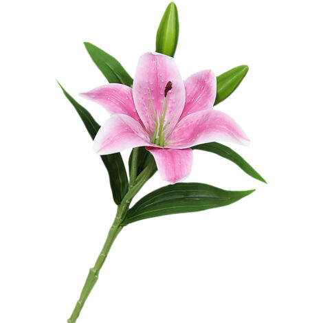 3D Lys Simulation Fleur 38cm Arrangement De Fleurs Maison Artisanat Décoration De Noce Bouquet Bureau Bouquet De Fleurs Artificielles Faux Fleurs (3) (1/5)