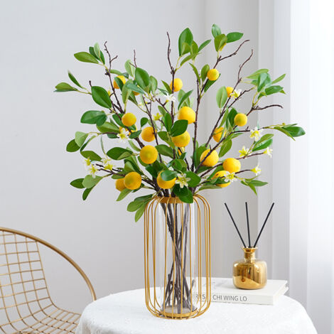 Lot De 6 Citrons Artificiels Réalistes Jaunes Et Verts - Faux Fruits Décoratifs Pour Cuisine, Maison Et Créations