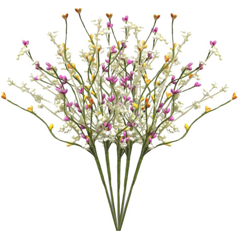 4 Ensembles de Branches de Fausses Fleurs, Tige de Fausse Fleur Réaliste au Toucher Réel pour la Décoration de Mariage à la Maison (221206LW04-1) (1/5)