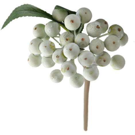 Faux Holly Berry Branch, Simulation de Baies de Noël Fleurs Petit Bouquet de Fruits Branche Ornements de Salon (Z) (1/5)