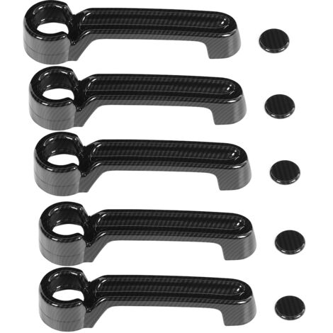 EVGATSAUTO 4 Pièces Garnitures De Poignée De Porte Intérieure En Fibre De Carbone - BMW Série 3 E90 2005-2012