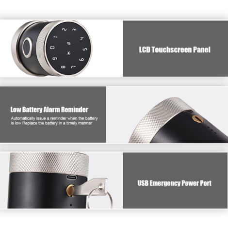 5 en 1 Déverrouillage Smart Door Lock Entrée sans clé Bouton biométrique avec clavier BT Tuya App Remote Control Mot Mot de passe d'empreinte IC Carte Mécanique pour le bureau de l'hôtel Apartment Hom (1/5)