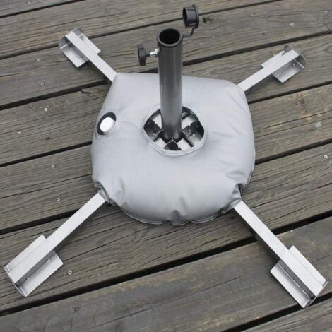 TKSE Sac de poids de base de parapluie, sac de poids portable pliable en PVC, sac de poids de base de drapeau de plume de parapluie rond rempli d'eau pour tente extérieure