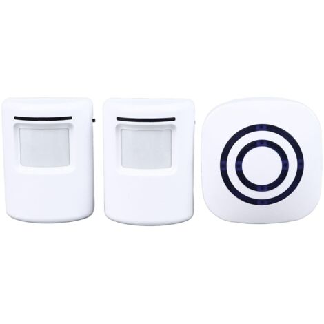 Sonnette de Bienvenue pour Porte d'entre, Rcepteur avec Dtecteur de Mouvement, Alarme de Porte Compacte pour Magasins (1/5)
