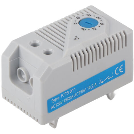 1Pc 0-60℃ Commutateur de contrleur de température de thermostat mécanique électrique réglable (bouton bleu) (1/5)