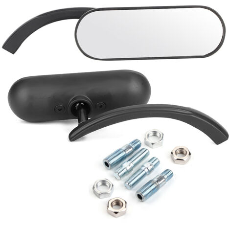 Mini rétroviseur ovale noir pour moto, 2 pièces, pour Honda Shadow 600/750/1100 ACE (1/5)
