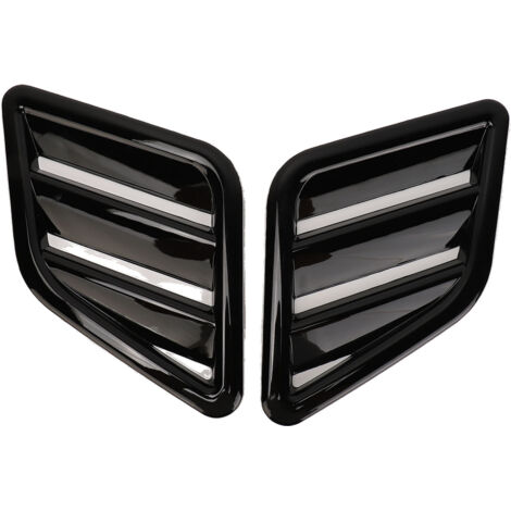 Couvercle de ventilation de capot moteur ABS, 2 pièces, capot supérieur avant, Grille de sortie d'air de remplacement pour Ford, noir brillant (1/5)