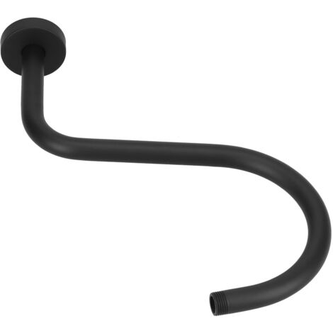Rehaussement de Bras de Douche avec Tube d'extension de Forme Col de Cygne en Acier Inoxydable Npt pour le Bain Pommes de Douche Fixes à Col de Cygne (233 noir) (1/5)