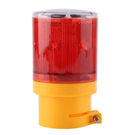 Voyant d'avertissement Solaire à LED, Voyant d'avertissement à LED, Lampe stroboscopique d'alarme pour la Saison des Vents de Boue neigeuse(Red) (1/5)